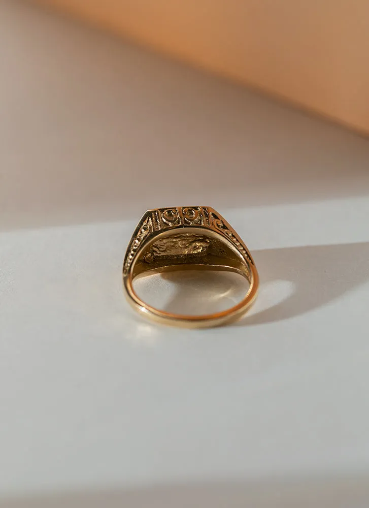 Imone signet ring 14k gold